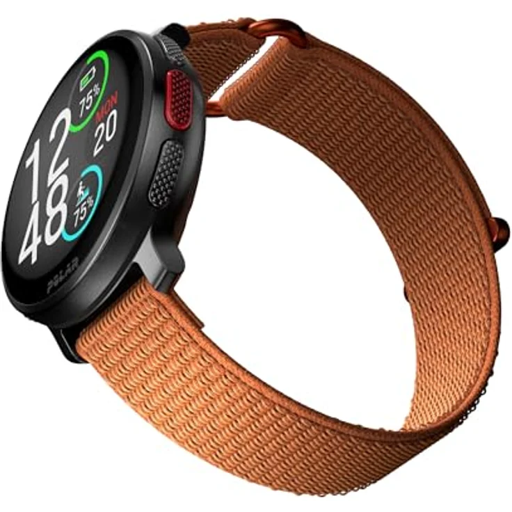 Polar Armband mit Klettverschluss, orange, Größe M/L (22 mm), kompatibel mit Grit X2 Pro und Vantage V3 – Bild 4