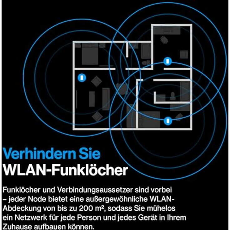Linksys Velop Micro 7 BE5000, Dual-Band Wi-Fi 7 Mesh System (3-Pack) Router mit hoher Reichweite – Bild 7