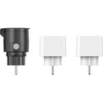 Hama Smarte WLAN-Steckdose, Set 2x für innen + 1x für außen IP 44, Schwarz/Weiß