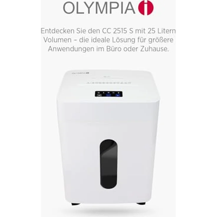 OLYMPIA PS 53 CC Pro Aktenvernichter, Partikelschnitt P-4, 4 x 38 mm, geeignet für bis zu 6 Blatt, schwarz mit 15,0 l Auffangbehälter – Bild 8