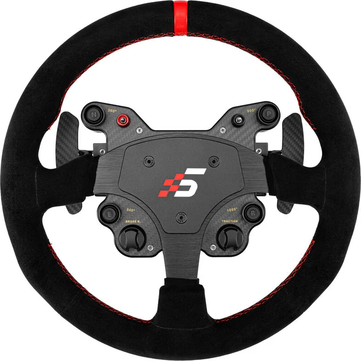 Simagic GT1-SR Lenkrad - Alcantara, Gaming-Lenkrad für Fahrsimulationen, 330 mm Durchmesser, 8 Bedienungselemente, inkl. Quick-Release