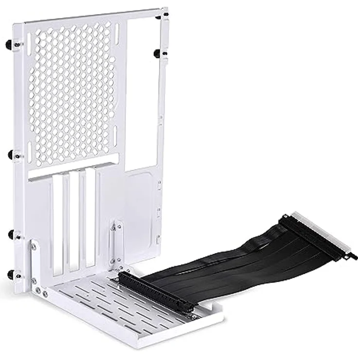 Lian-Li O11D-1W-4 Mini Riser Card + PCI-Slot-Blende - PCIe 4.0, 200 mm, weiß – Bild 1