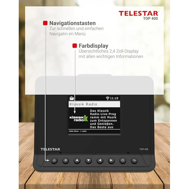 Telestar TOP 400 Internetradio, DAB+/FM, schwarz – Bild 12