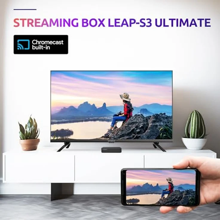 STRONG Leap-S3 Ultimate, Streaming Box Android TV 4K UHD mit Dolby Atmos & Vision, Chromecast Built-in, Google Voice Assistant, 2 Monate Zattoo, kompatibel mit Netflix und Prime Video – Bild 5
