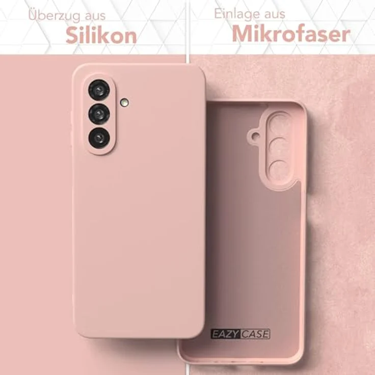 EAZY CASE Silikonhülle für Samsung Galaxy A26 5G, dünn und stoßfest in Pastell Rosa mit Kameraschutz und kratzresistentem Design – Bild 3