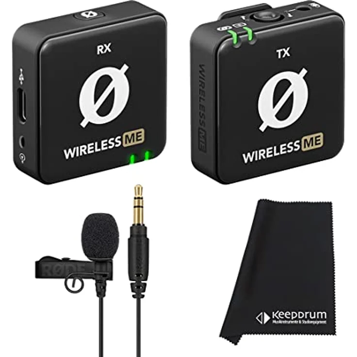 Rode Wireless ME Drahtlos Mikrofon-System + Lavalier GO Mikrofon + keepdrum Mikrofasertuch – Bild 1