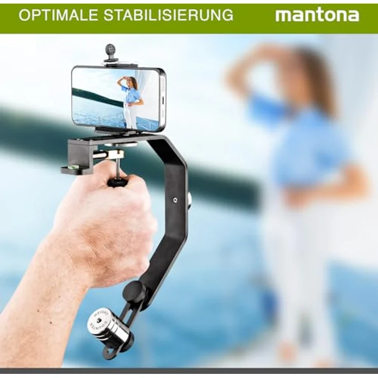 Mantona Schwebestativ für Action Cams mit 1-4 Zoll – Bild 3
