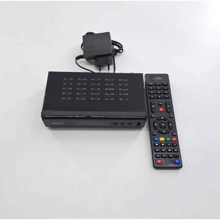 DigiQuest Twin Tuner Small Edition Ethernet (RJ-45), Terrestrisch Full HD Schwarz - Kompakter DVB-T2 Decoder mit Full HD Unterstützung und integriertem Dolby Digital Audio-Decoder