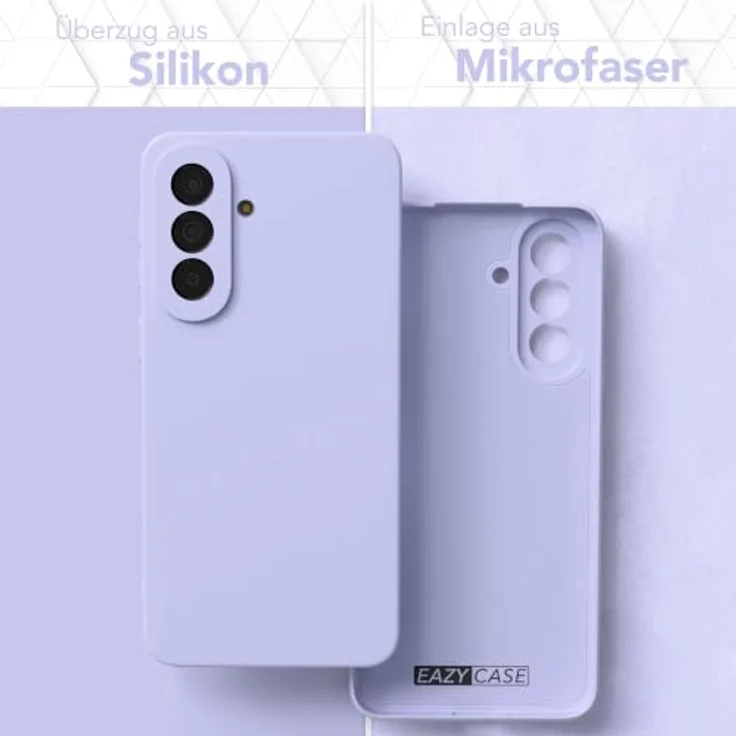EAZY CASE Silikonhülle für Galaxy A57, dünn und stoßfest in Pastell Lavendel Blau, mit Kameraschutz und kratzresistentem TPU Cover – Bild 3