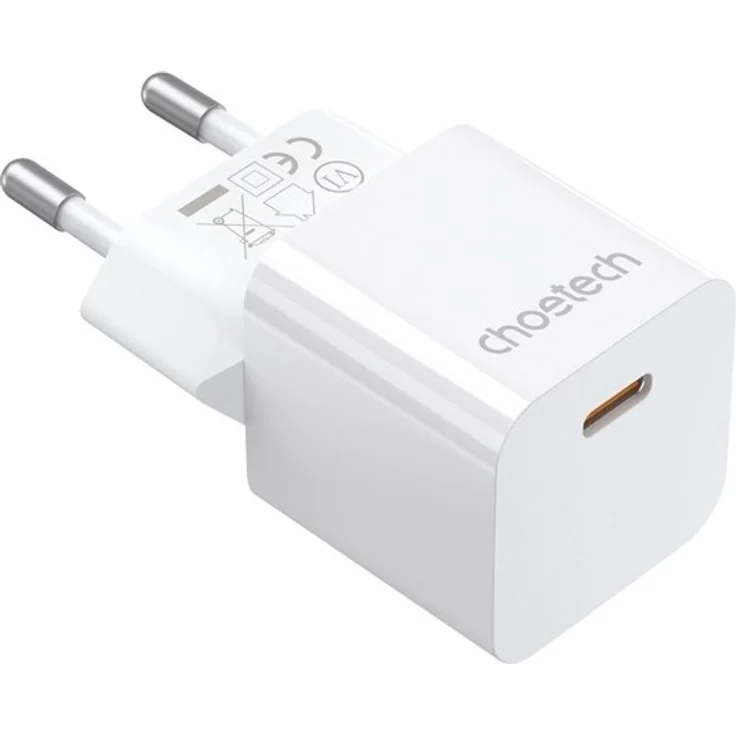 Choetech PD5010 USB-C 20W Wandladegerät - Weiß, Power Delivery 3.0, kompakt & reisetauglich, Sicherheitsschutz