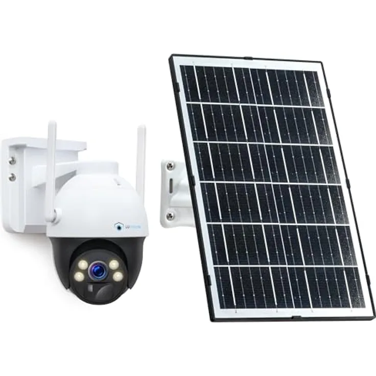 LUVISION Überwachungskamera LV-G-2033 (4G / LTE PTZ Solar Überwachungskamera, Außenbereich, SIM Karte, 2-Wege Audio, schwenkbar, Akku, Batterie)