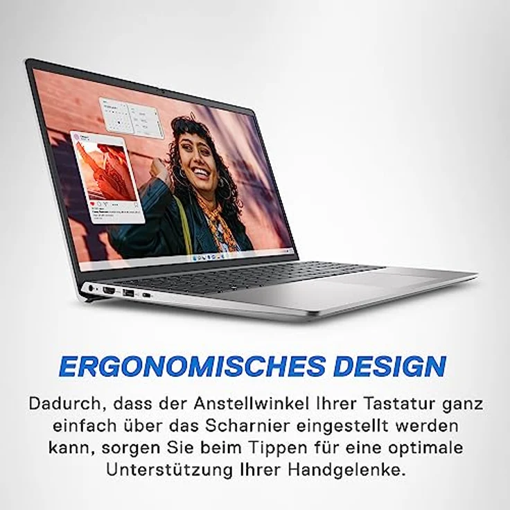 Dell Inspiron 15 3530 Laptop | 15,6" FHD 120Hz Display | Intel Core i7-1355U | 16 GB RAM | 512 GB SSD | Intel Iris Xe Graphics | Windows 11 Home | QWERTZ Tastatur | Silver – Bild 3
