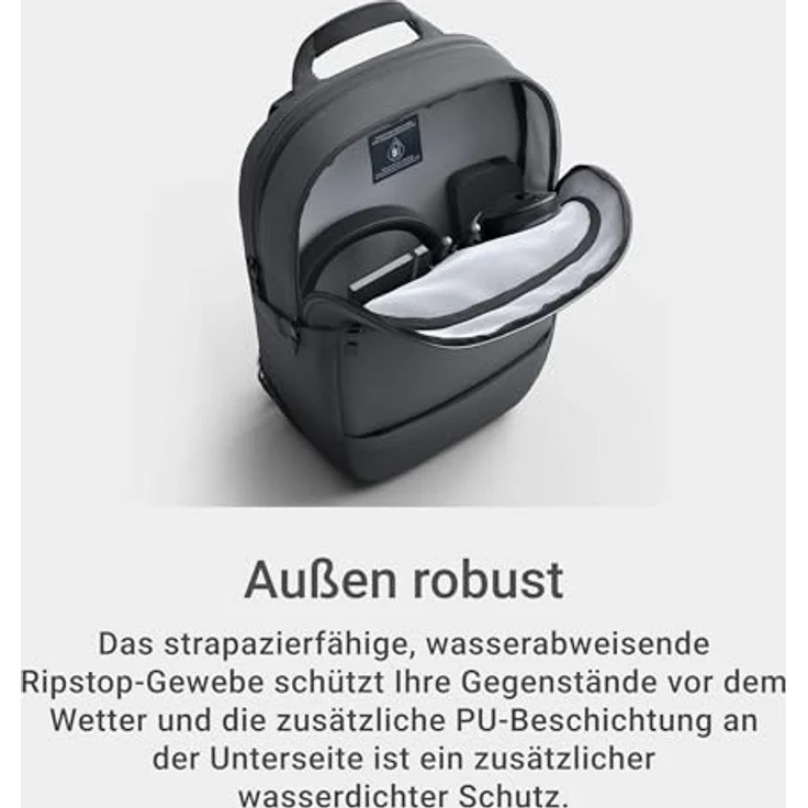 Dell Notebook Rucksack Pro 13-14 Plus, nachhaltiger Rucksack für Laptops bis 35,6 cm (14 Zoll), grau – Bild 4