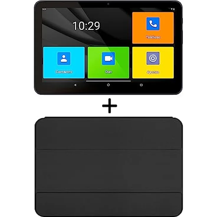 SPC Gravity 3 4G Senior Edition – Tablet für Senioren mit Schutzhülle, 10,35" Display, 4G-Konnektivität, schnelles WLAN 5, 9,5 Stunden Akkulaufzeit, 4/64GB, Android 11 – Schwarz