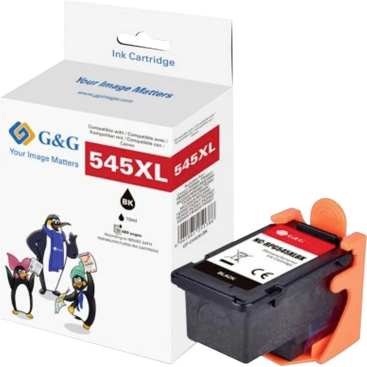 G&G Druckerpatrone Kompatibel GP-C545XLBK, XL-Schwarz kompatibel mit Canon PG-545XL