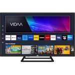 JTC 32" HD Smart TV Slim Type, VIDAA Betriebssystem, Triple Tuner und 12-V-Anschluss, schwarz