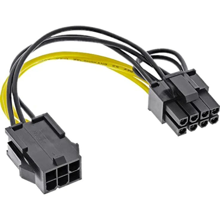InLine Strom Adapter intern, 6pol zu 8pol für PCIe (PCI-Express) Grafikkarten (26626) – Bild 2