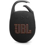 JBL Clip 5 in Black - Portable Bluetooth Speaker Box Pro Sound, Deep Bass and Playtime Boost Function - Waterproof and Dustproof - 12 Hours Runtime