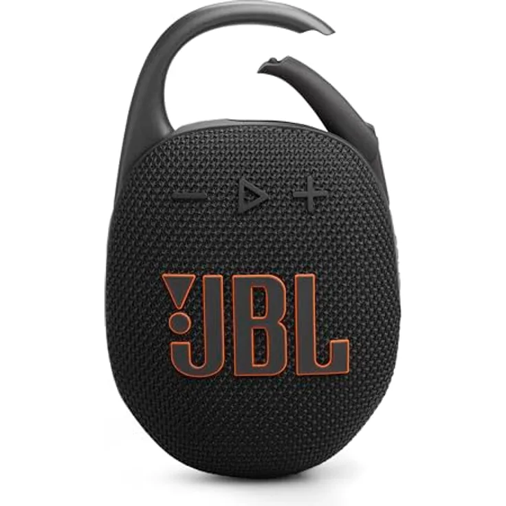 JBL Clip 5 in Black - Portable Bluetooth Speaker Box Pro Sound, Deep Bass and Playtime Boost Function - Waterproof and Dustproof - 12 Hours Runtime