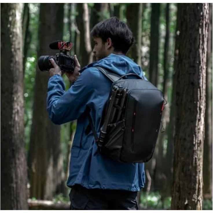Pgytech OneMo Lite, Fotorucksack 22 l mit verstellbaren Fächern und Batteriefach, Schwarz – Bild 2