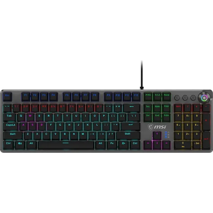 MSI FORGE GK-310 RED Gaming Keyboard, verkabelt mit RGB-LED-Hintergrundbeleuchtung