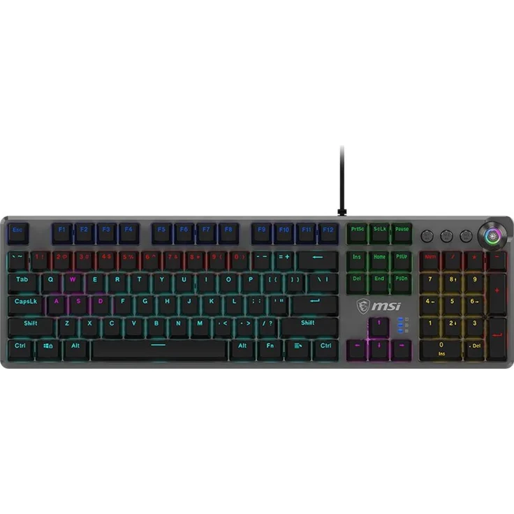 MSI FORGE GK-310 RED Gaming Keyboard, verkabelt mit RGB-LED-Hintergrundbeleuchtung