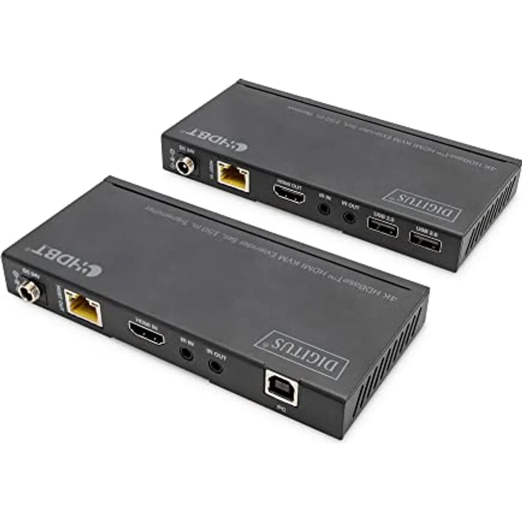 DIGITUS ASSMANN HDBaseT KVM Extender Set, 150 m 4K/60Hz, USB 2.0, PoC, IR, schwarz – Bild 5