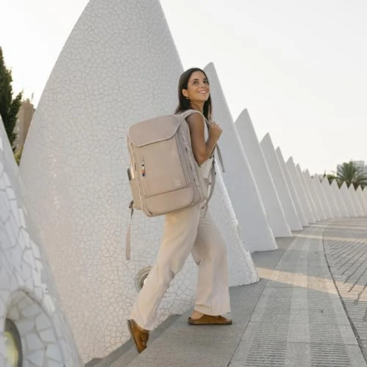 GOT BAG Pro Pack Reiserucksack 53 cm mit Laptopfach, beige, 100% Polyester – Bild 7