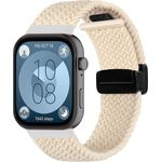 Wigento Smartwatch-Armband Für Huawei Watch Fit 3 Geflochten Sport Nylon Armband in schwarz, Atmungsaktiv und Hautfreundlich