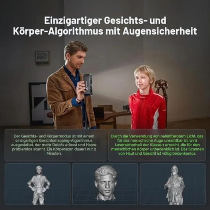 CREALITY CR-Scan Otter, 3D Scanner mit präziser vier Stereo-Linsen-Technologie, geeignet für Objekte von 10x10x10 mm bis 2000x2000x2000 mm – Bild 2