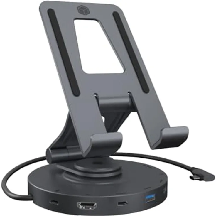 ICY BOX IB-TH100-DK Handy-Dockingstation Tablet/Smartphone Anthrazit, Schwarz