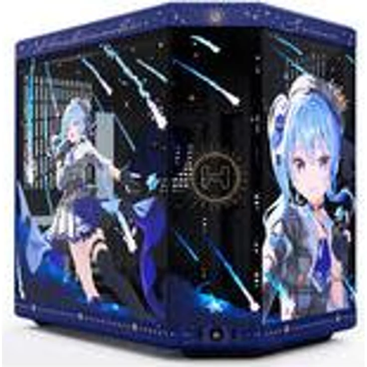 Hyte Y70 Hoshimachi Suisei, Mid-Tower PC Gehäuse mit RGB-Beleuchtung, ATX, mATX, Mini-ITX, Blau