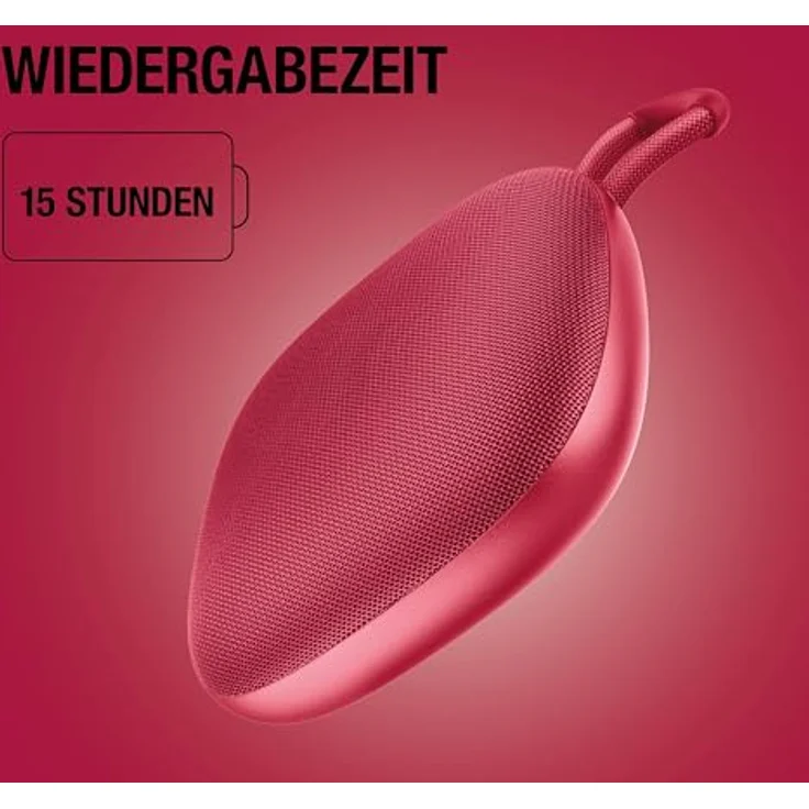 Fresh n Rebel Bold S3, 5 W Bluetooth Lautsprecher mit IPX6 Schutz, Laufzeit bis 15 h, Berry Red – Bild 3