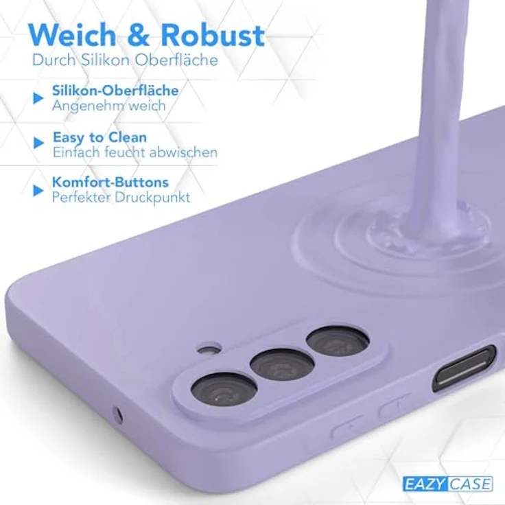 EAZY CASE Silikonhülle für Galaxy A26, dünnes TPU Case in Lavendel Blau mit Kameraschutz, stoßfest und kratzresistent – Bild 5