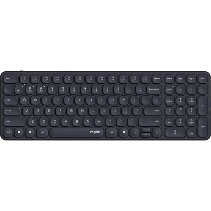 RAPOO 00226108 E9310M kabellose Tastatur leicht kompakt, Aluminiumgehäuse, Multi-Mode Verbindung
