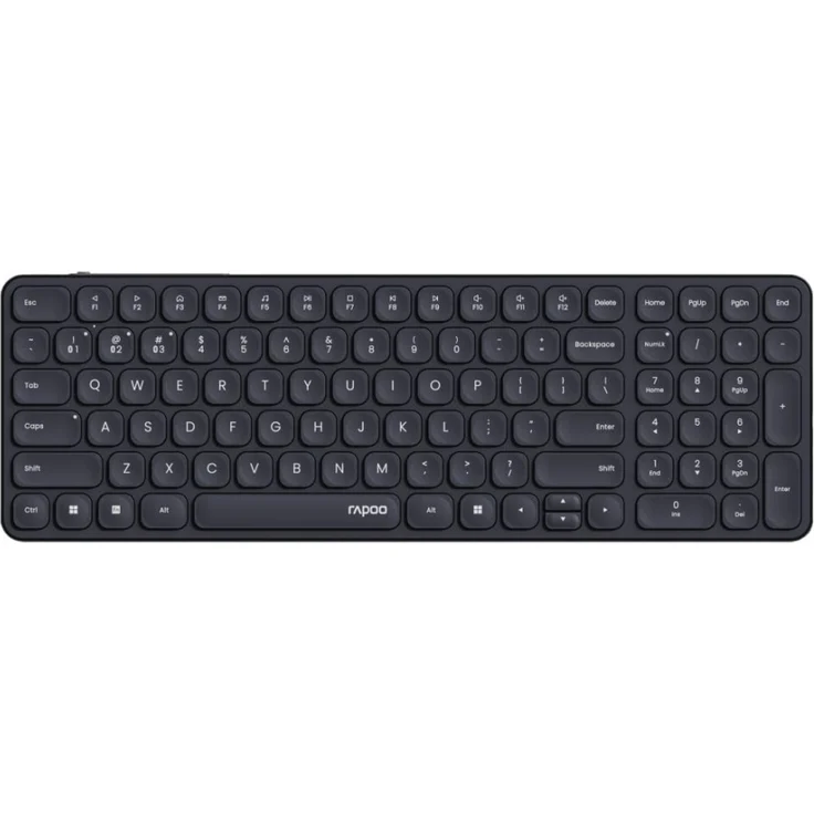 RAPOO 00226108 E9310M kabellose Tastatur leicht kompakt, Aluminiumgehäuse, Multi-Mode Verbindung