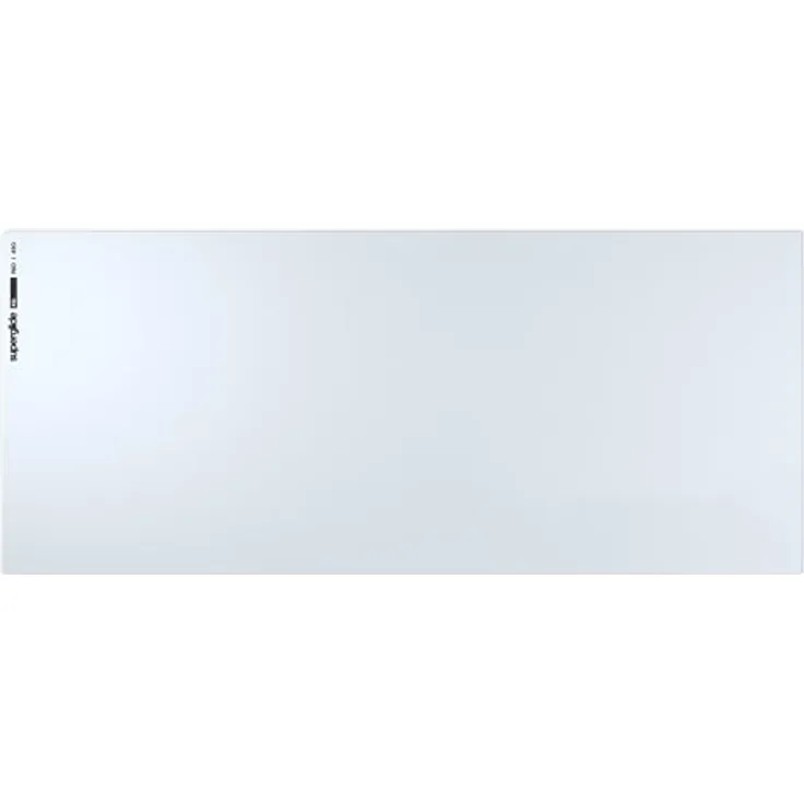 Pulsar Superglide Premium-Glas-Mauspad XXL, rutschfest, Aluminium-Silikat-Glasoberfläche, hochdichter Silikongummi, 97,8 x 41,9 cm, Weiß