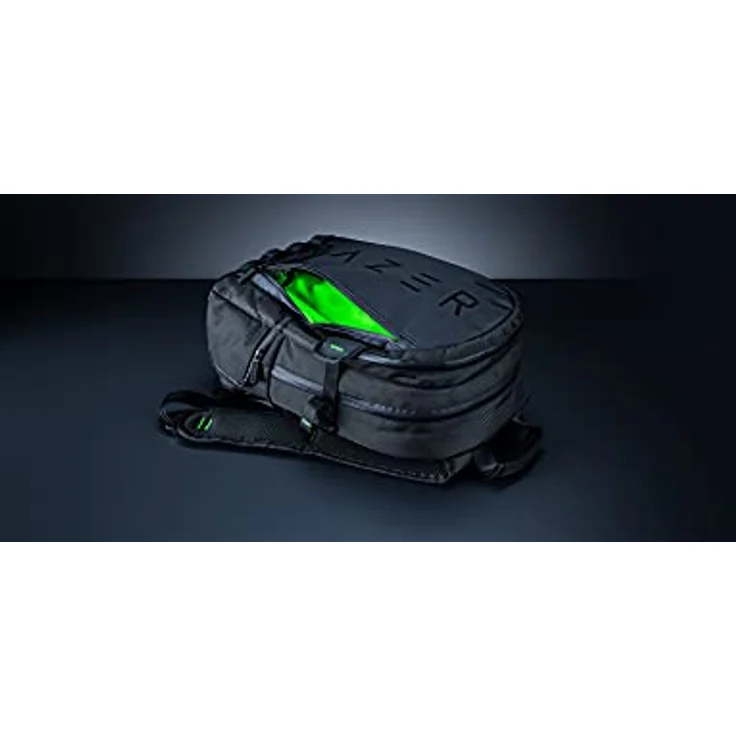 Razer Rogue V3 Backpack (15.6") - Kompakter Reise Rucksack (Fach für Laptop bis 15 Zoll, Abriebfest, Außenhülle aus Polyester) Schwarz/Chroma – Bild 3