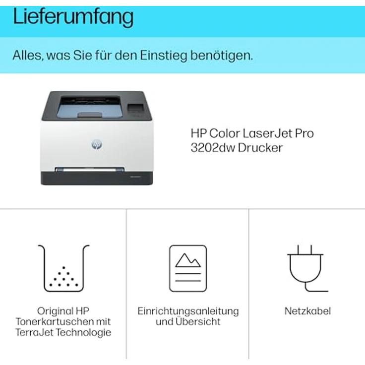 HP Color Laserjet Pro 3202dw Laserdrucker, schneller beidseitiger Farbdruck, LAN, WLAN, HP Instant Ink kompatibel – Bild 5