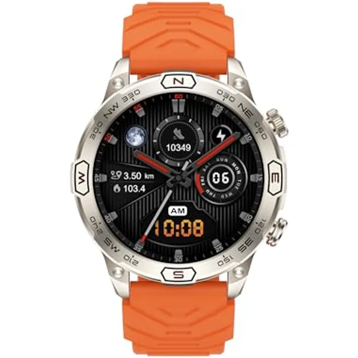 VALDUS VD36 PRO (2025) Silver, Gesundheitsuhr Smartwatch mit AMOLED Display, Telefoniefunktion und unzerstörbarem Design