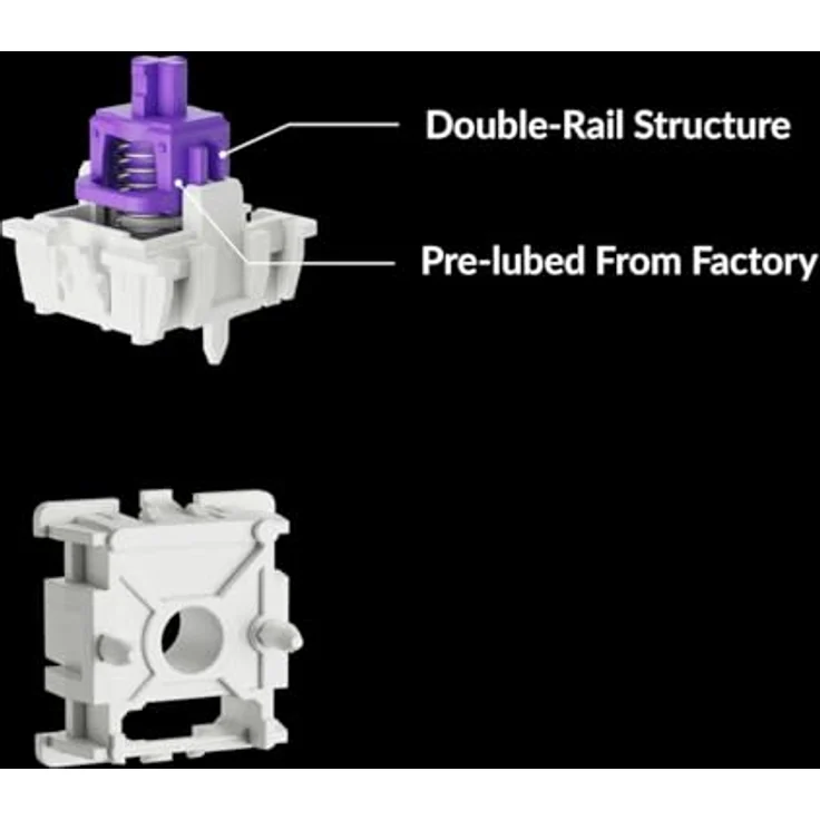 Keychron Q1 HE Kabellose Mechanische Tastatur mit Hall Effect Gateron Double-Rail Magnetic Switch Nebula, Rapid Trigger, QMK 2.4 GHz Bluetooth RGB Kompatibel mit Mac Windows Linux - Schwarz, von Keychron – Bild 5