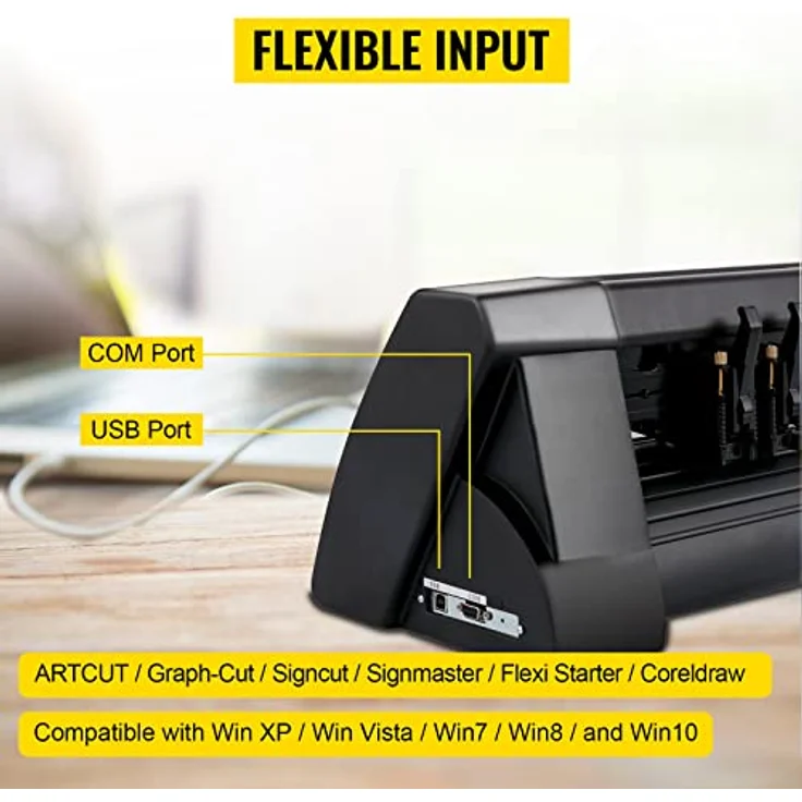 VEVOR Vinyl Schneideplotter 720 mm, Halbautomatischer Folienplotter mit 500 g Schneidkraft, optisches Auge, LED-Display und Signmaster-Software – Bild 5