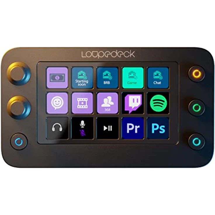 Loupedeck Live S - Die Konsole für volle Stream-Kontrolle, Produktivität und Content Creation. Mit anpassbaren LED-Touch-Buttons, Drehreglern und RGB-Tasten. Für Mac und Windows – Bild 1