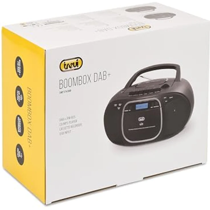 Trevi CMP 576 DAB Stereo tragbar mit Digitalempfänger DAB / DAB+ / FM mit RDS, Mp3, CD, USB, AUX-IN, Dot Matrix-Display, Speicherstationen – Bild 11