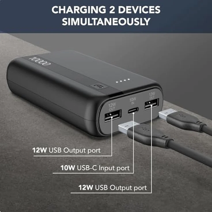 Cellularline Power Bank 10000 Black (60934), Lithium-Ion, Schwarz – Bild 3