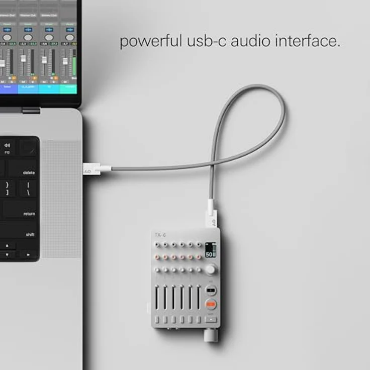 Teenage Engineering TX-6 tragbares 6-Kanal-Stereo-Mischpult und USB-Audio-Interface, Akku mit 8 Stunden Betriebszeit, BLE und USB-Midi, kompatibel mit iOS – Bild 4