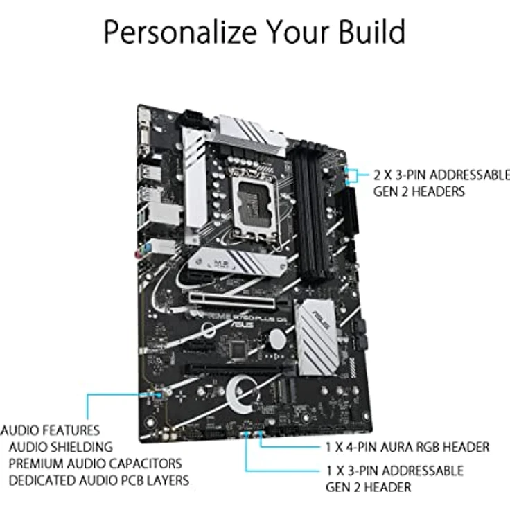 ASUS PRIME B760-PLUS D4 Gaming Mainboard Sockel Intel LGA 1700 – Bild 4