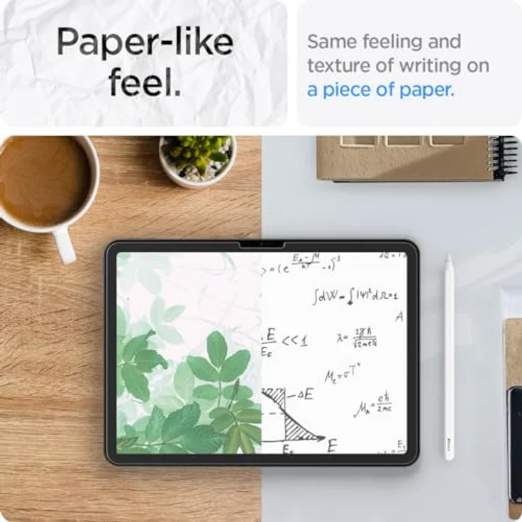 Spigen PaperTouch EZ Fit kompatibel mit iPad Air 6 M2 (2024), 11 Zoll, Papier Textur, Matt, 9H Härte – Bild 3