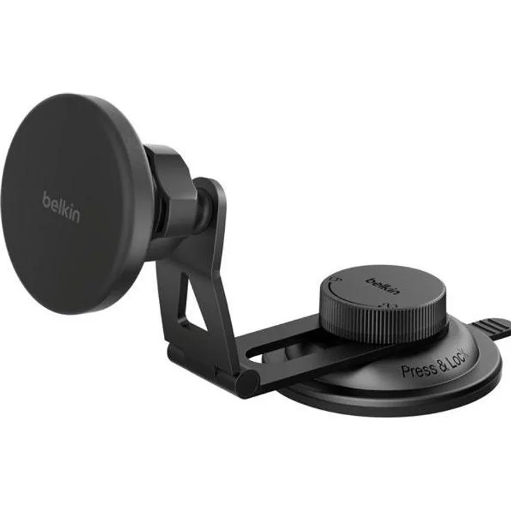 Belkin Magn.kabelloses Kfz-Ladegerät Qi2 WIC013hqBK mit Halterung, 15 W, Wireless Charger, Schwarz