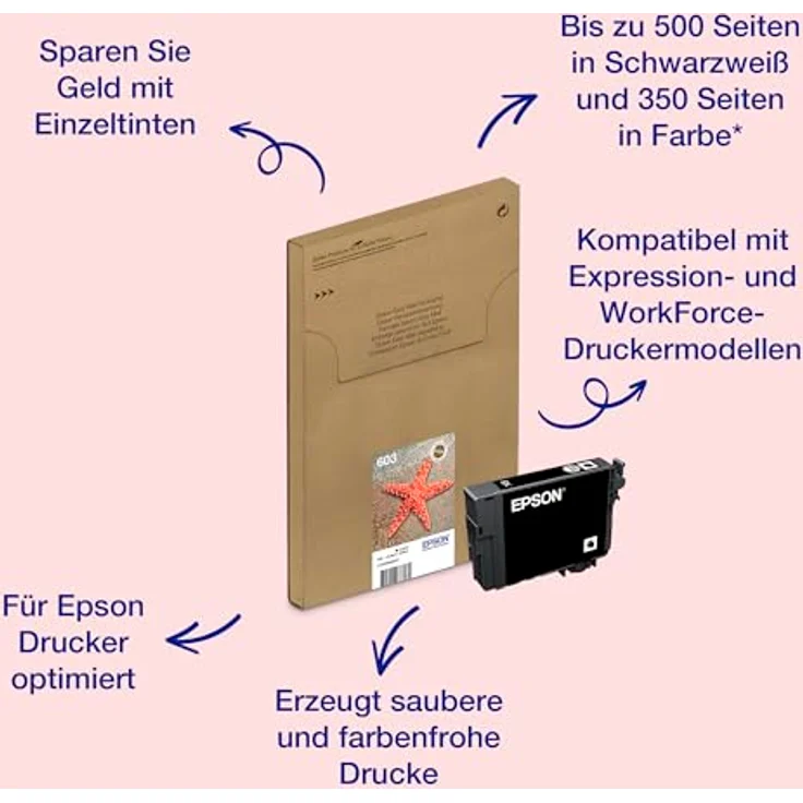 Epson Starfish Multipack 4-Colours 603 EasyMail, Standard Capacity – Bild 2